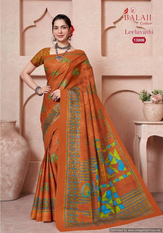 Leelavathi Vol 13 By Balaji Pure Cotton Printed Dress Material Wholesale Suppliers In India